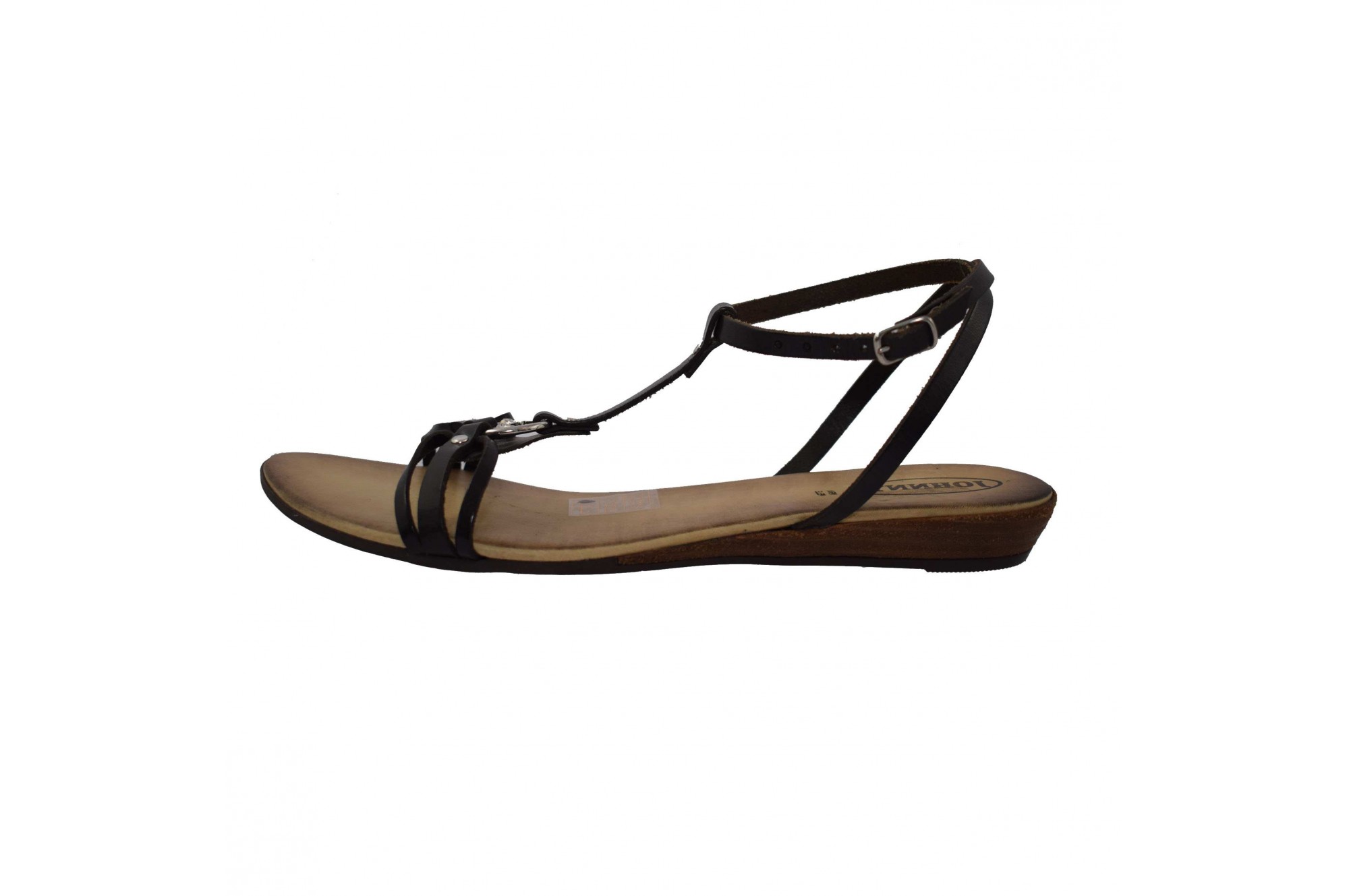 sandale dama din piele naturala, marca johnny cod 4385-1 culoare negru