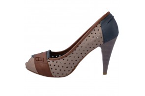 Pantofi decupati dama, marca Le Scarpe, cod 235-35, culoare Alb/bleumarin