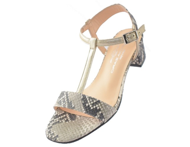Sandale dama, din piele naturala, marca Brenda Zaro, T2697S-40-84, Kaki
