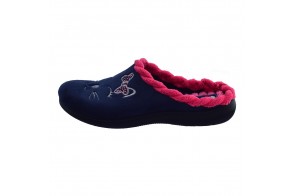 Papuci de casa dama, din textil, marca Inblu, EC000045-42-89, bleumarin