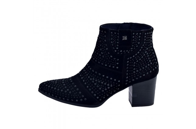 Botine dama, din piele naturala, marca Dorking, D7699-01-136, negru
