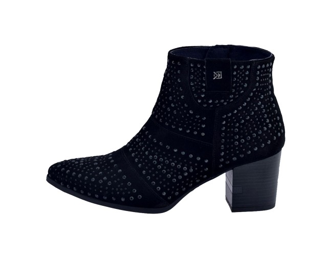 Botine dama, din piele naturala, marca Dorking, D7699-01-136, negru
