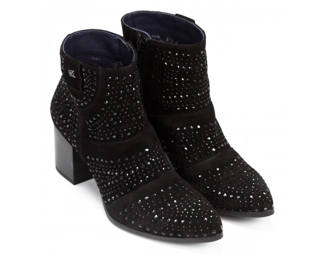 Botine dama, din piele naturala, marca Dorking, D7699-01-136, negru