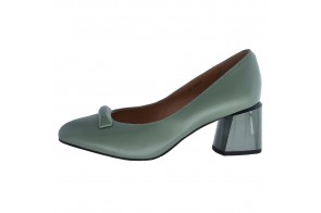 Pantofi dama, din piele naturala, Deska, 37264-M0-O-33, verde mediu