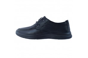 Pantofi barbati, din piele naturala, marca Mels, 717396-01-Q-143, negru