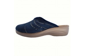 Papuci de casa dama, din textil, marca Inblu, LY59-004BLU-42-89, bleumarin