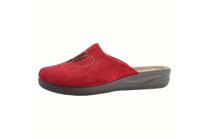 Papuci de casa dama, din textil, marca Inblu, CF35-016BORDO-05-89, rosu