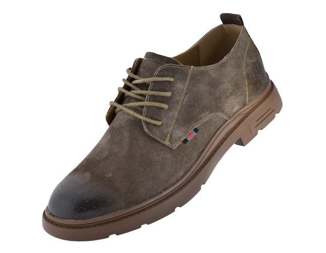 Pantofi barbati, din piele naturala, marca Mels, 3003-40-143, kaki