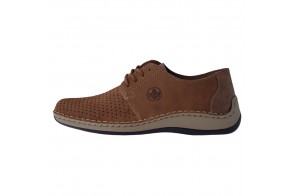 Pantofi barbati, din piele naturala, marca Rieker, cod 05226-24-02-22, culoare maro