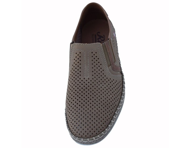 Pantofi barbati, din piele naturala, marca Rieker, B5297-64-03-22, bej