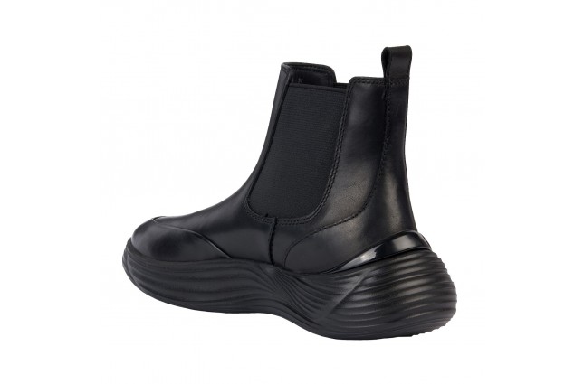 Ghete dama, din piele naturala, Geox, D36TDA-00043-C9999-01-06, negru