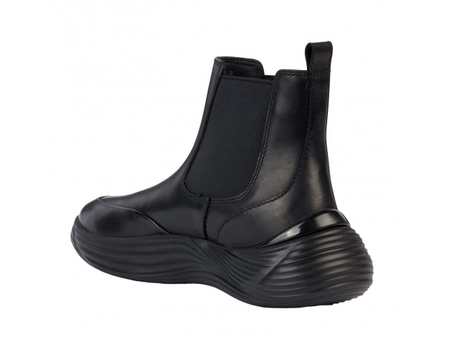 Ghete dama, din piele naturala, Geox, D36TDA-00043-C9999-01-06, negru