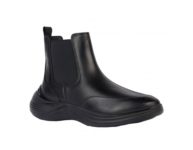 Ghete dama, din piele naturala, Geox, D36TDA-00043-C9999-01-06, negru
