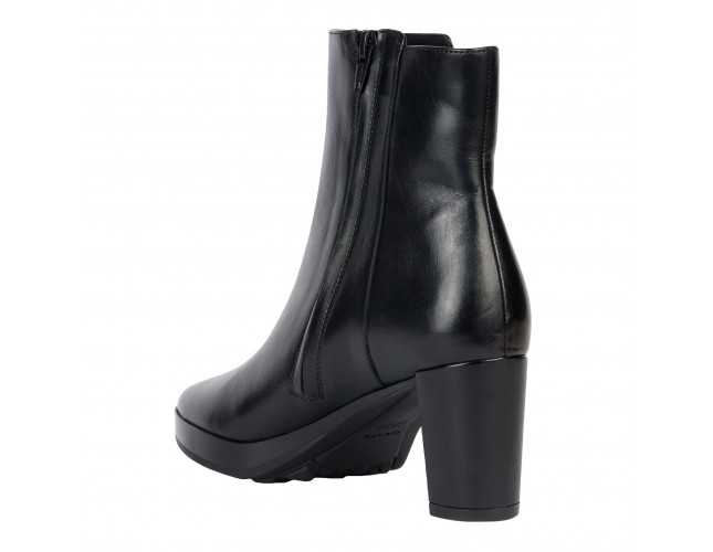 Ghete dama, din piele naturala, Geox, D36TEC-00043-C9999-01-06, negru