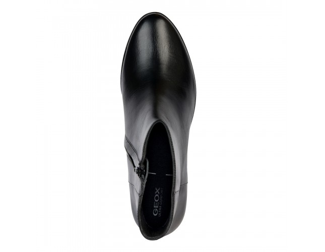 Ghete dama, din piele naturala, Geox, D36TEC-00043-C9999-01-06, negru