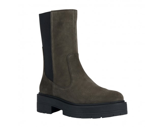 Ghete dama, din piele naturala, Geox, D36VDK-00022-C9002-14-06, gri