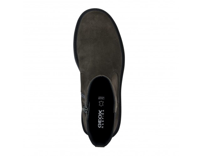 Ghete dama, din piele naturala, Geox, D36VDK-00022-C9002-14-06, gri