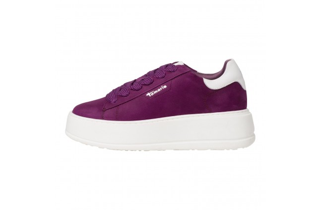 Adidași damă, piele naturală, Tamaris, 1-23812-41-560-19-10, mov