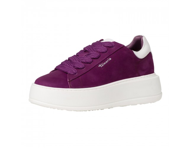 Adidași damă, piele naturală, Tamaris, 1-23812-41-560-19-10, mov