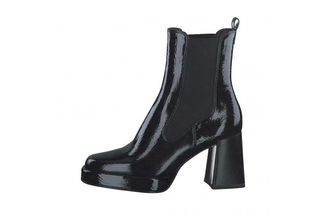 Ghete damă, din piele ecologică, Tamaris, 1-25002-41-001-01-10, negru