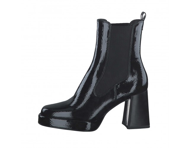 Ghete damă, din piele ecologică, Tamaris, 1-25002-41-001-01-10, negru