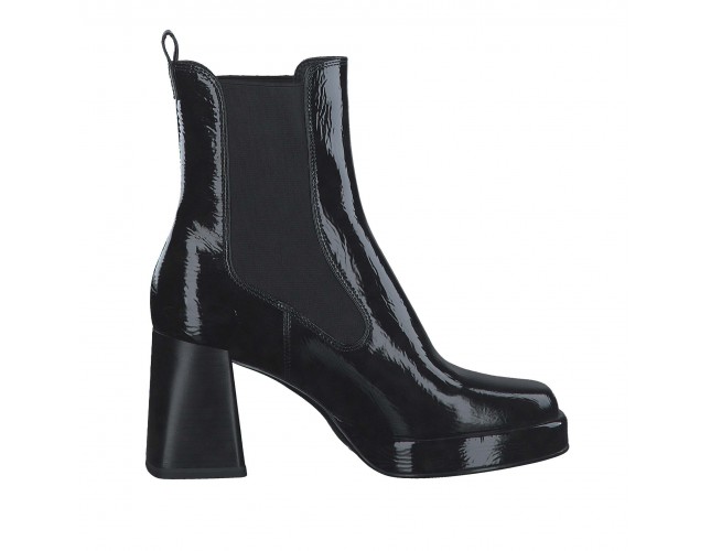 Ghete damă, din piele ecologică, Tamaris, 1-25002-41-001-01-10, negru
