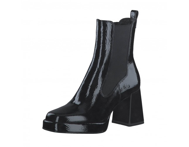 Ghete damă, din piele ecologică, Tamaris, 1-25002-41-001-01-10, negru