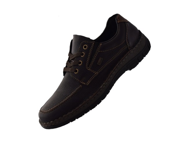 Pantofi bărbați, din piele naturală, Rieker, 05100-25-02-22, maro