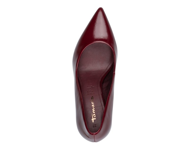 Pantofi dama, piele naturala, Tamaris, 001-22480-42-537, visiniu - 7