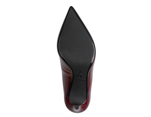 Pantofi dama, piele naturala, Tamaris, 001-22480-42-537, visiniu - 4
