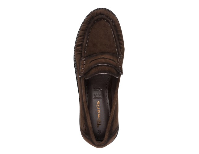 Mocasini dama, piele naturala, Tamaris, 001-24251-47-304, maro