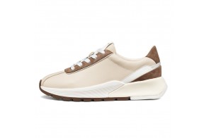 Adidasi dama, piele naturala, Geox, D655JA-08532-C1S1Z, crem