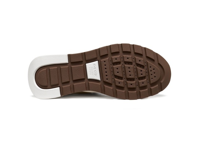 Adidasi dama, piele naturala, Geox, D655JA-08532-C1S1Z, crem