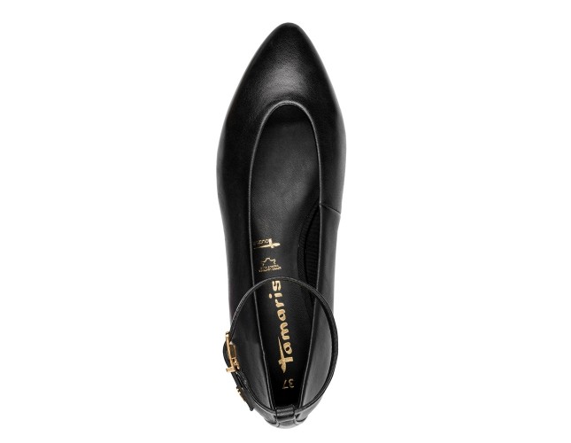 Balerini dama, piele naturala, Tamaris, 1-22161-45-001, negru