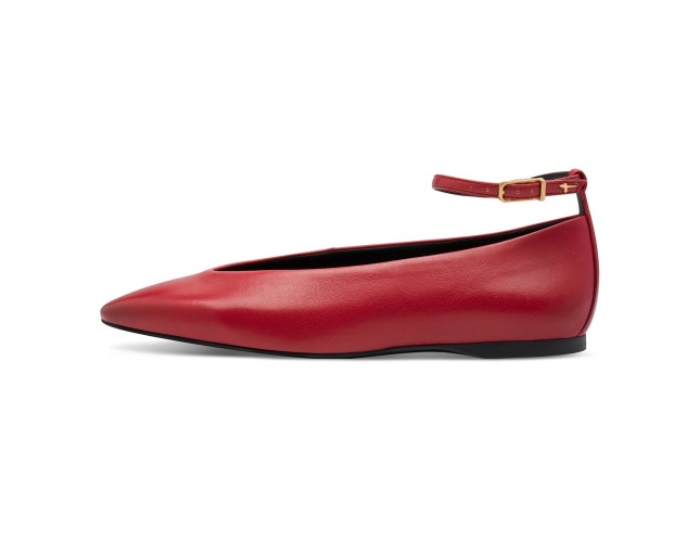 Balerini dama, piele naturala, Tamaris, 1-22161-45-500, rosu - 1