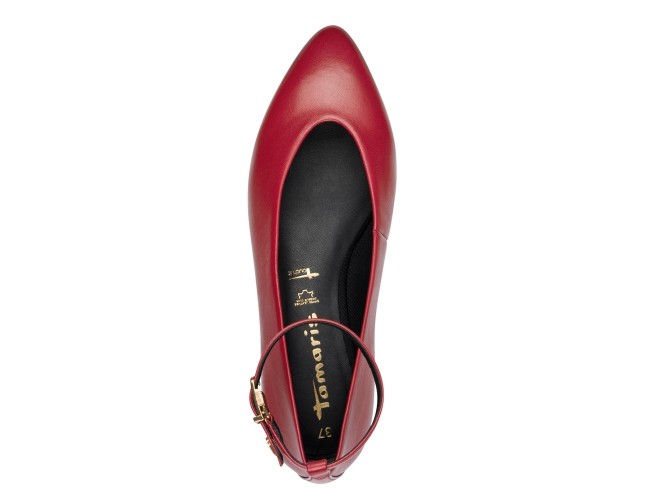 Balerini dama, piele naturala, Tamaris, 1-22161-45-500, rosu - 6