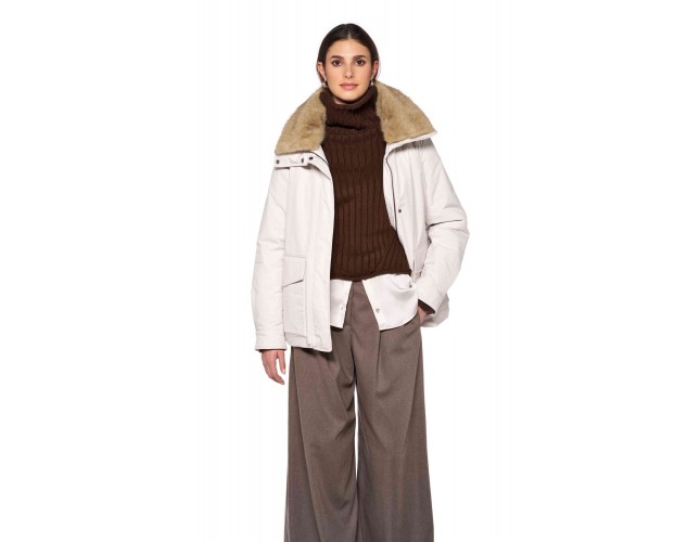 Geaca dama, poliamida, Geox, W6620C-T3390-F1723, alb - 5