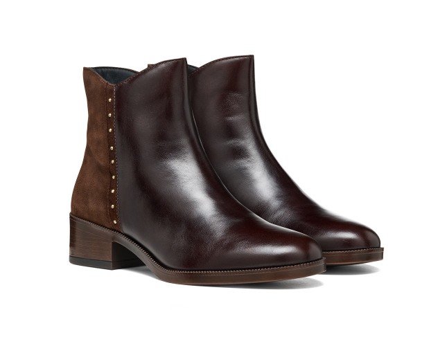 Ghete dama, piele naturala, Geox, D565EE-0AA21-C6006, maro