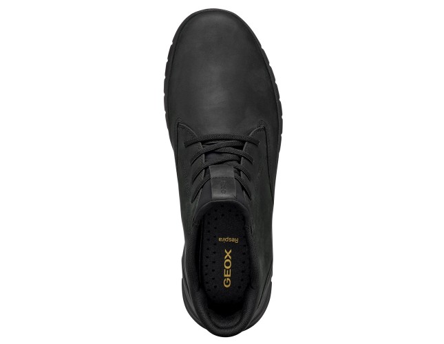 Ghete barbati, piele naturala, Geox, U56MAB-000FF-C9999, negru